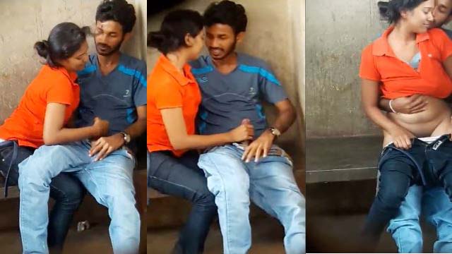 Secretly recorded desi couple outdoor blowjob & fucking video