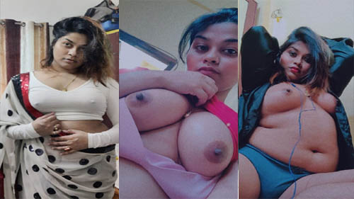 Bengali insta model pressing her big boobs nude mms